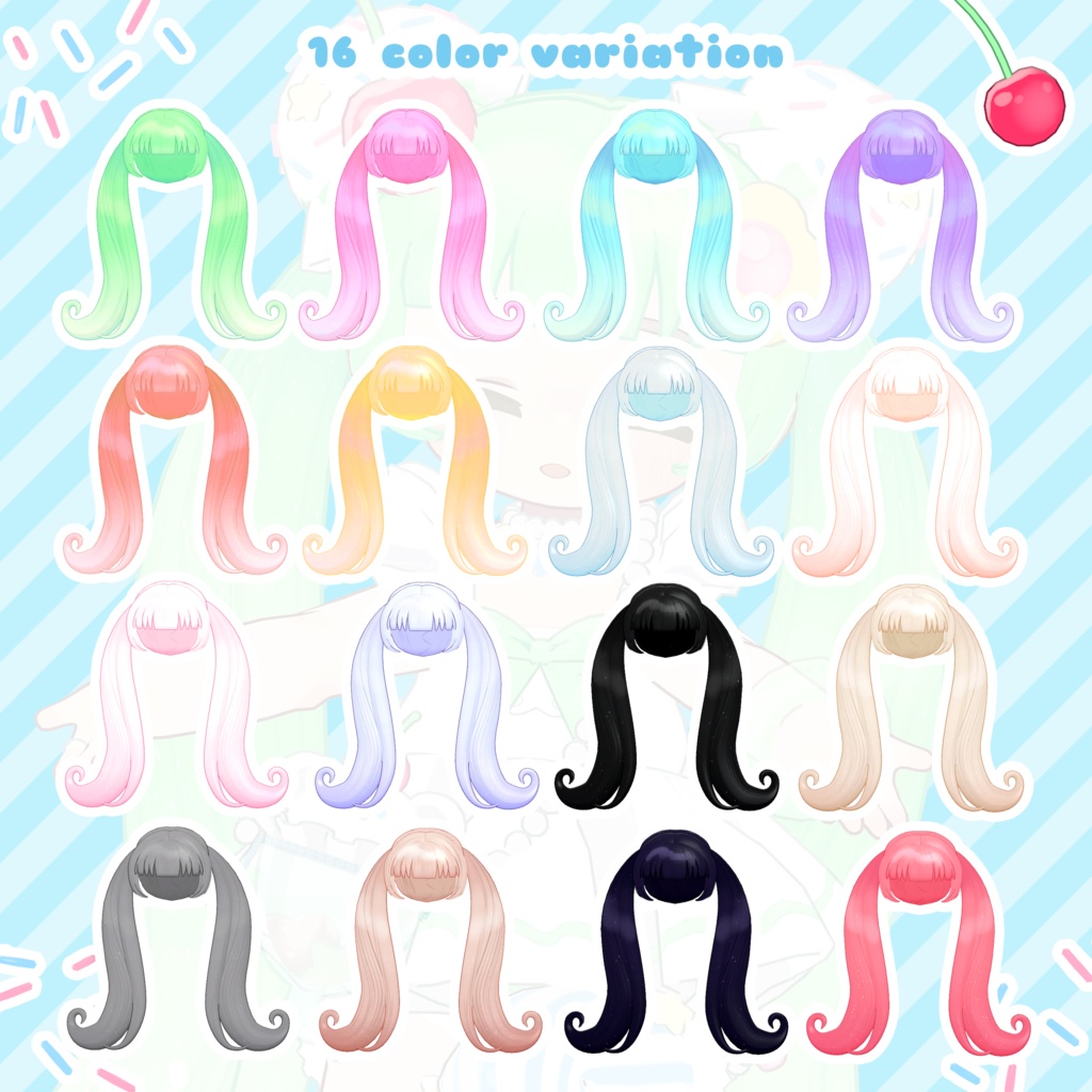 【髪型】🍦きみに めろめろしちゃいそーだ♡Hair【複数アバター対応】