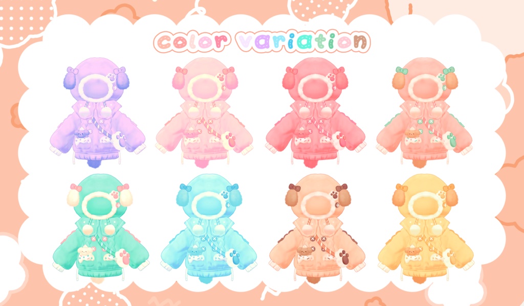 🐶Marshmallow Pup【複数アバター対応】