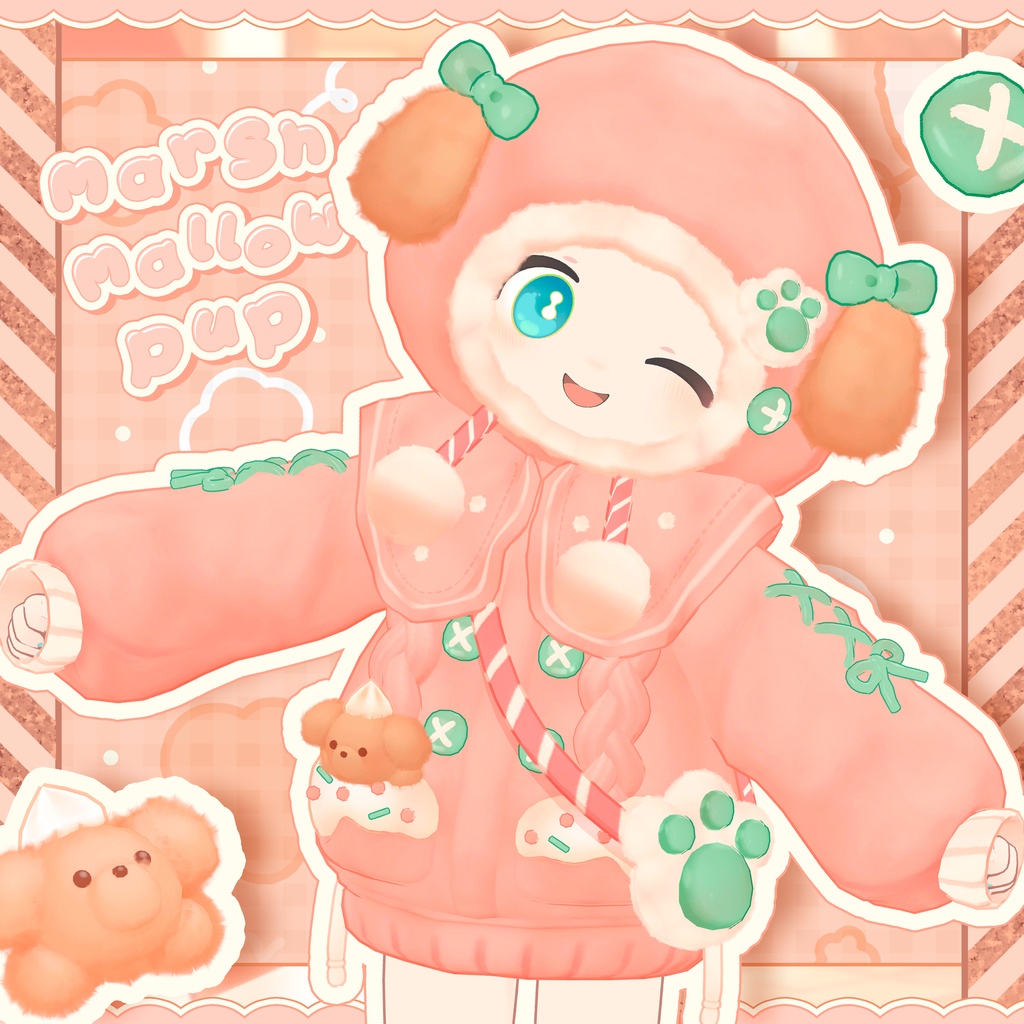 🐶Marshmallow Pup【複数アバター対応】