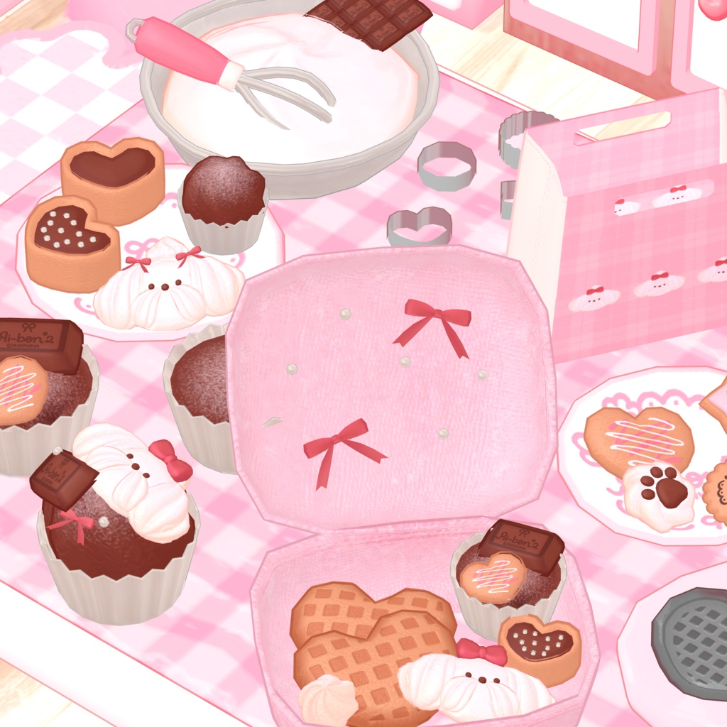 【アバター/ワールド両方対応】なまくりぃぬ🐶ショコラタイム&Pink♡Kitchen Room【VRChat】