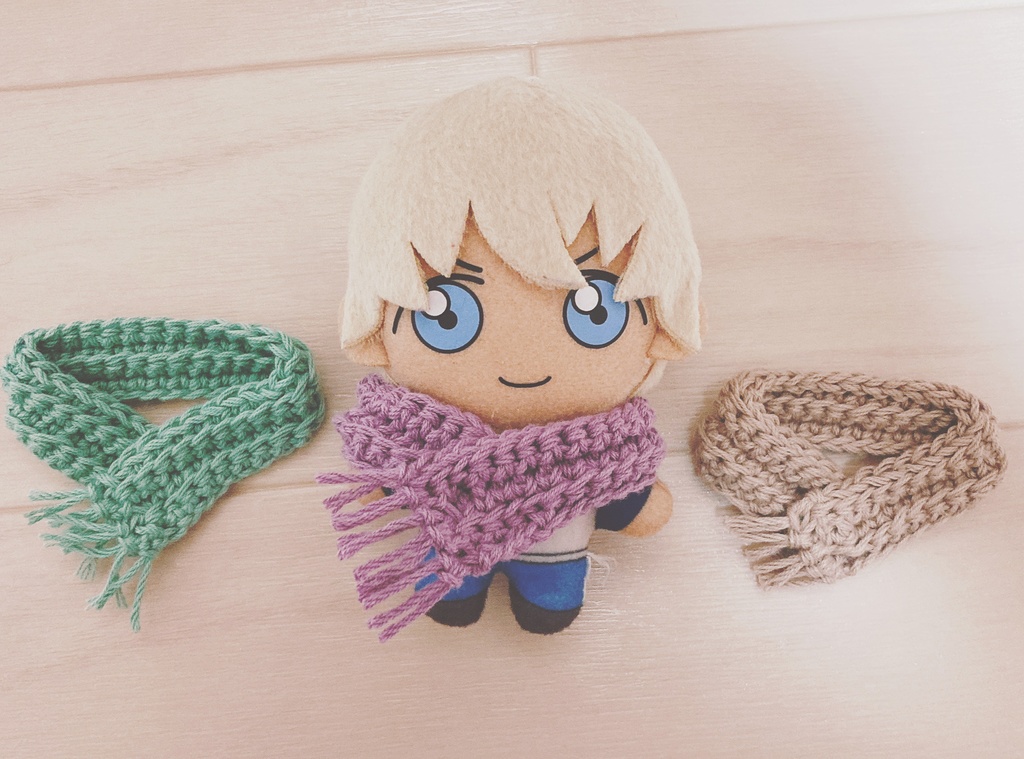 春カラーマフラー3種