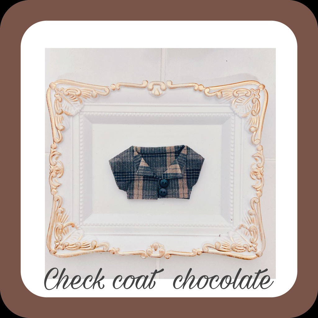 Check coat chocolate