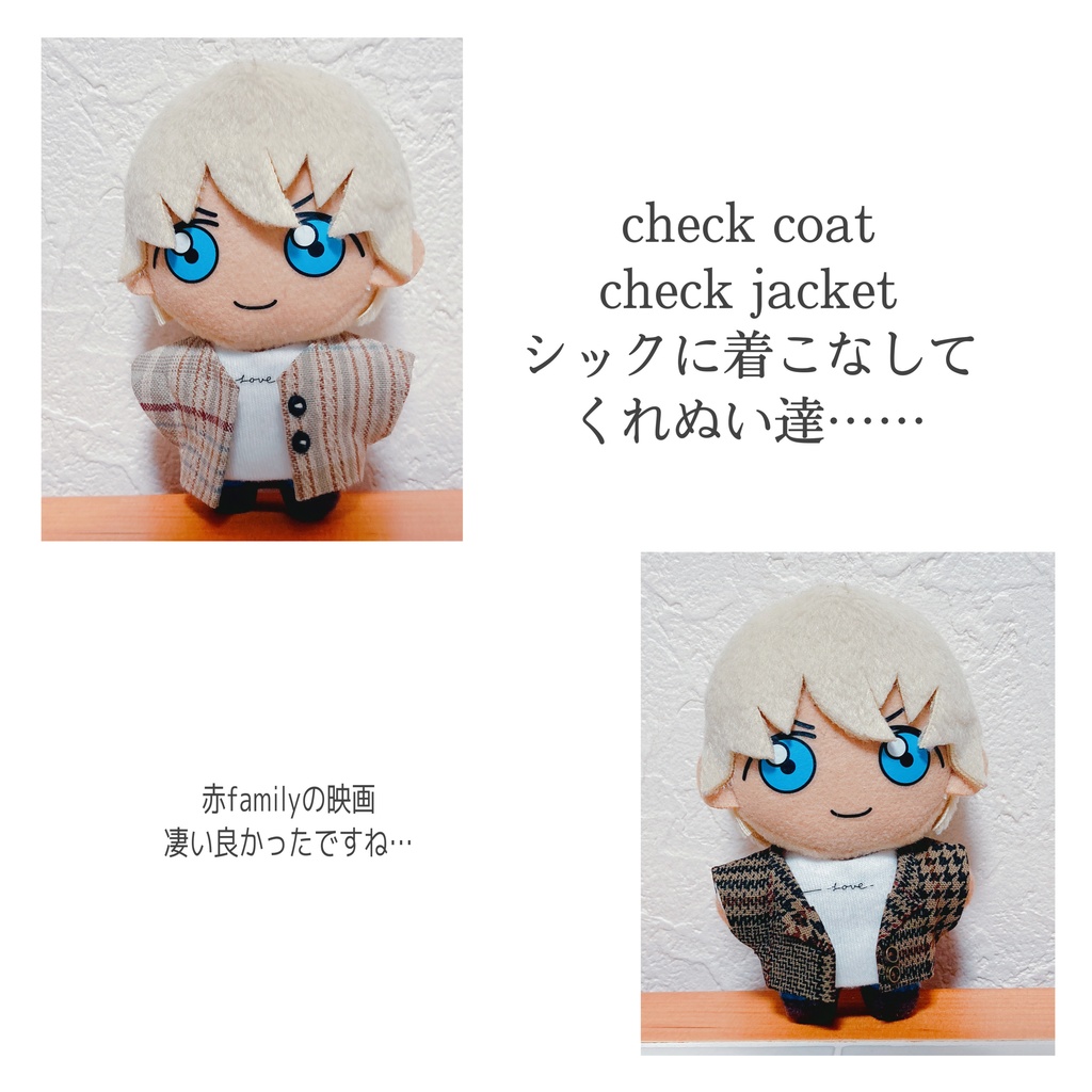 (再販)check coat × check jacket