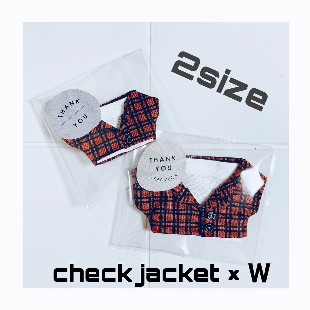 check jacket + Ｗ