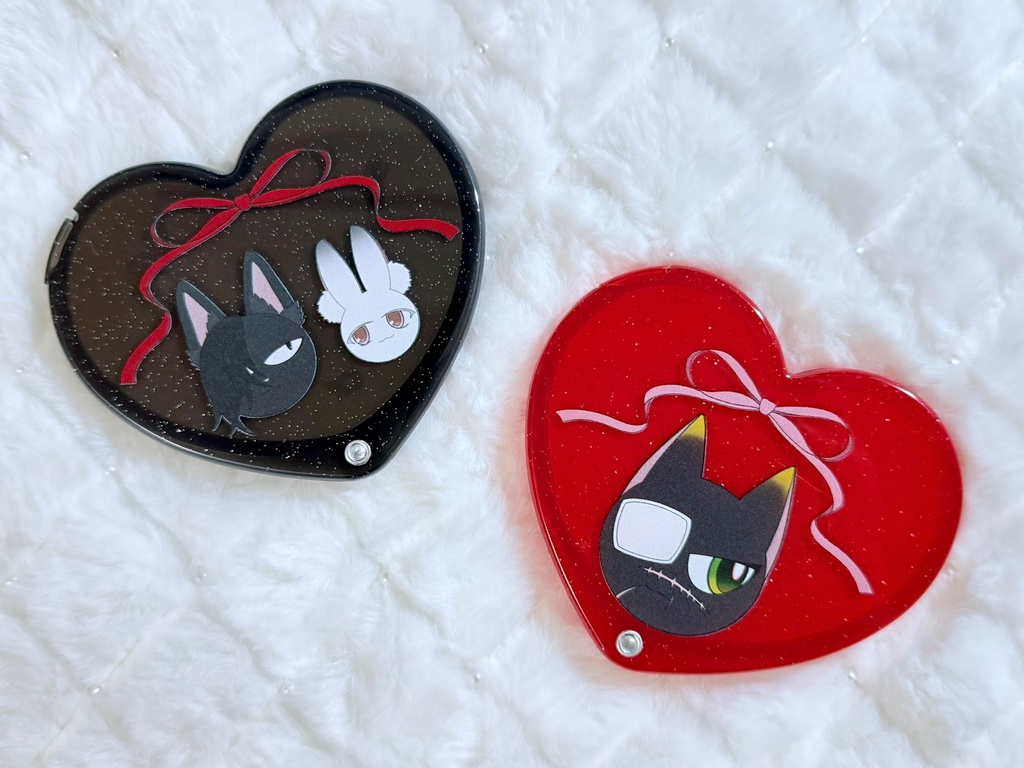 コンパクトハートミラー