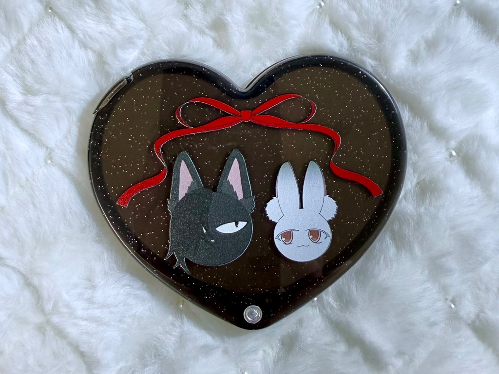 コンパクトハートミラー