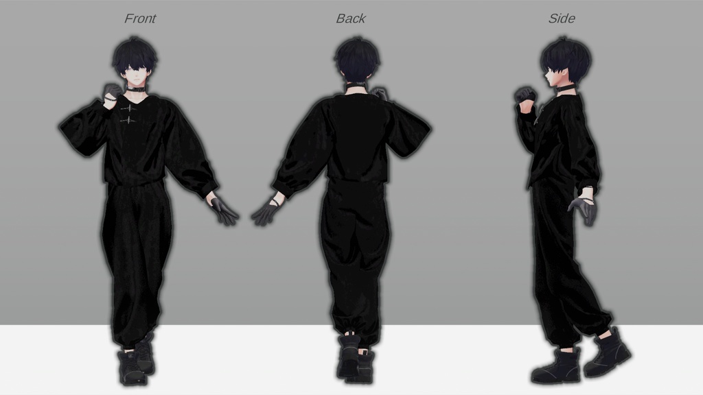 ~セール~ルーズシルエットの黒セットアップ