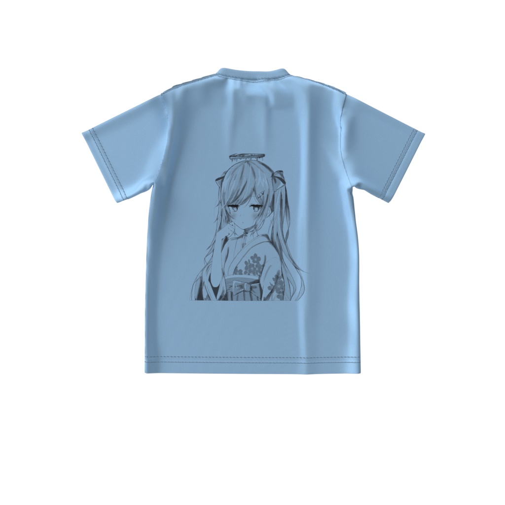 オリキャラ【KOIちゃん】Tシャツ (アシットブルー)