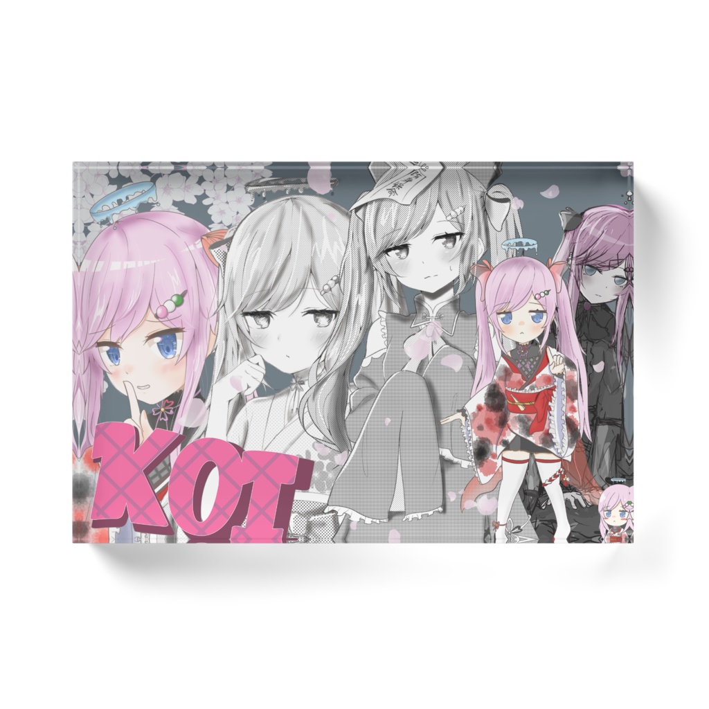 オリキャラ【KOIちゃん】アクリルブロック(KOIちゃんフルver.)