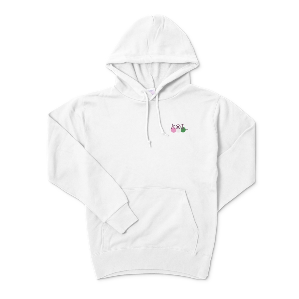 オリキャラ【KOIちゃん】パーカー (ホワイト)背景