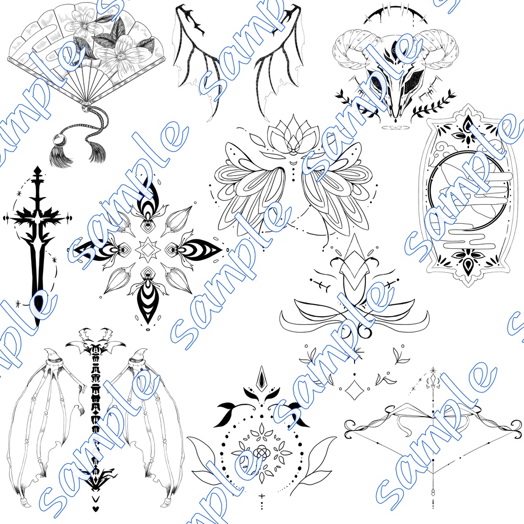 【VRChat】タトゥー詰め合わせ【No.4】