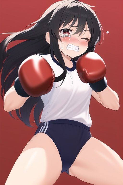 NovelAIによるキャットファイトで苦戦中の女の子の画像集