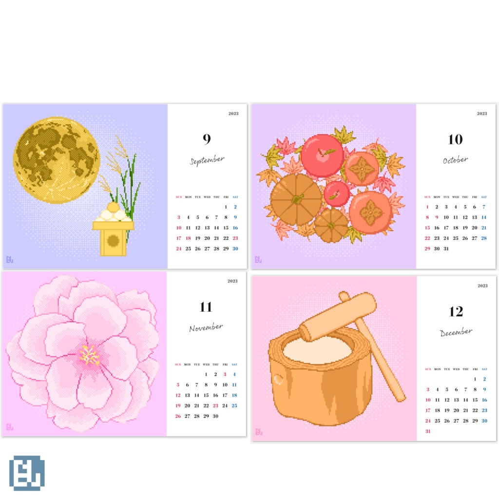 Blu's Original Desktop Calendar 2023