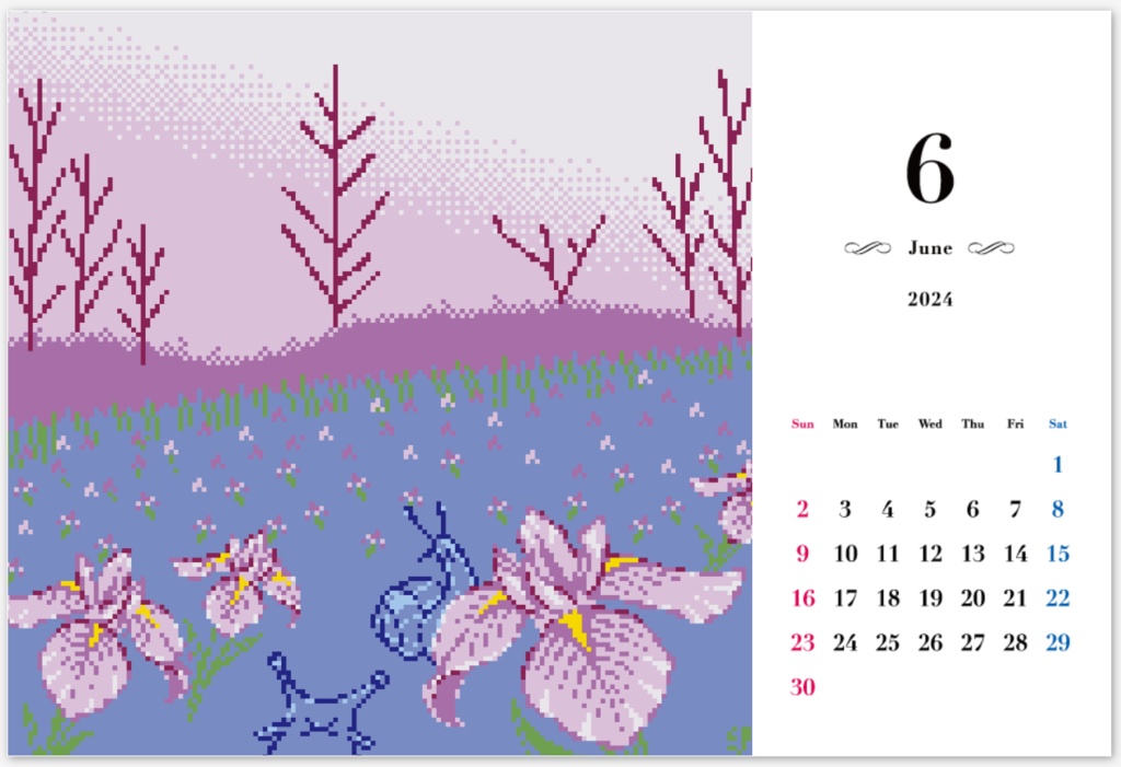 Blu's Original Desktop Calendar 2024