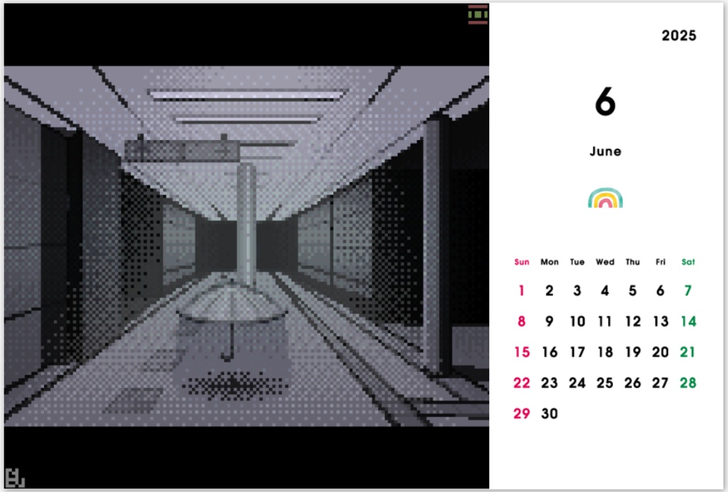 Blu's Original Desktop Calendar 2025