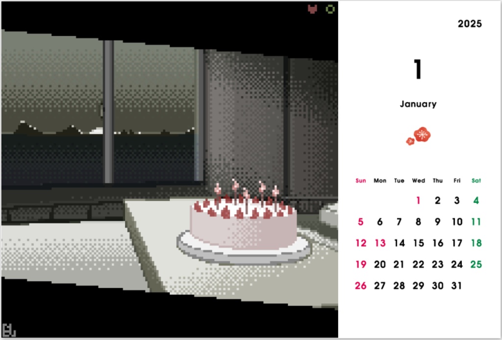 Blu's Original Desktop Calendar 2025