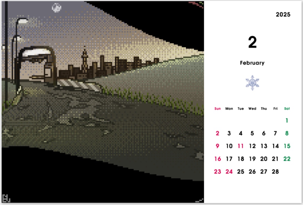 Blu's Original Desktop Calendar 2025