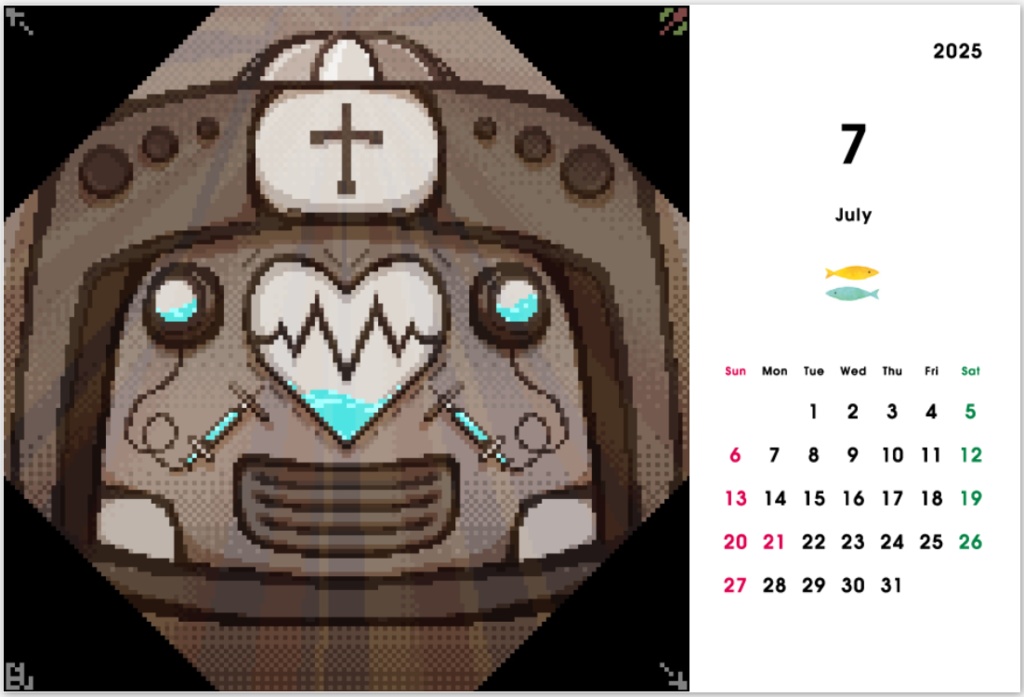 Blu's Original Desktop Calendar 2025