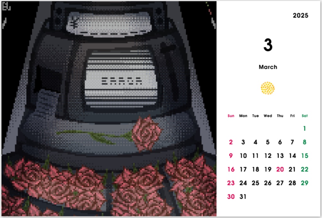 Blu's Original Desktop Calendar 2025