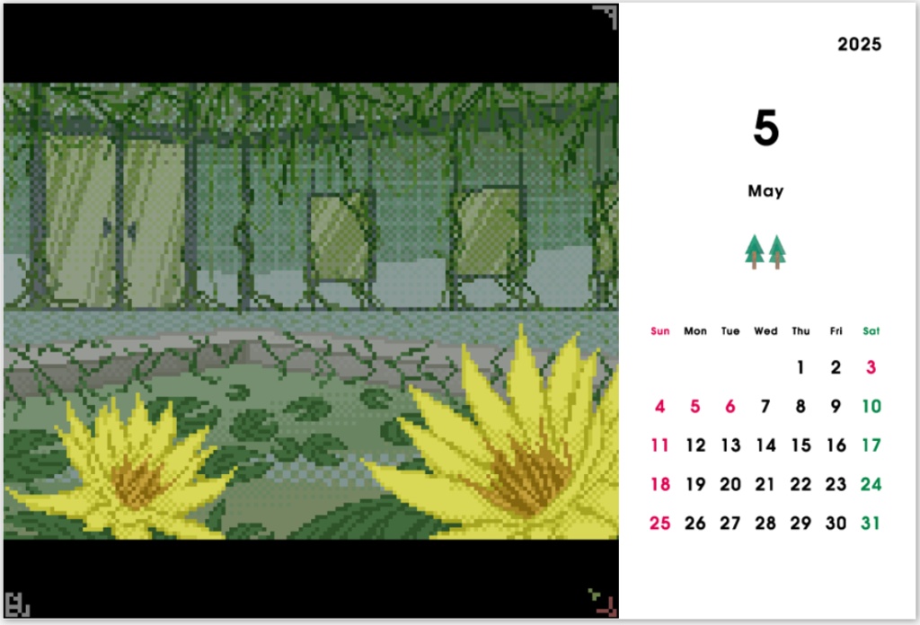 Blu's Original Desktop Calendar 2025