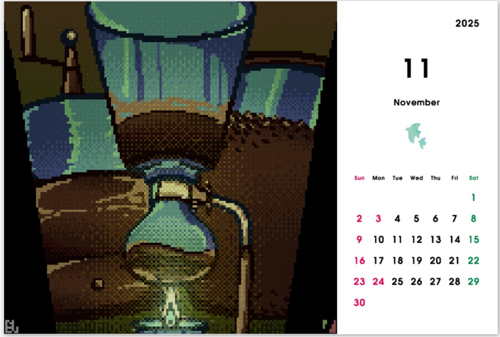 Blu's Original Desktop Calendar 2025