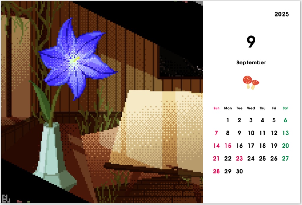 Blu's Original Desktop Calendar 2025