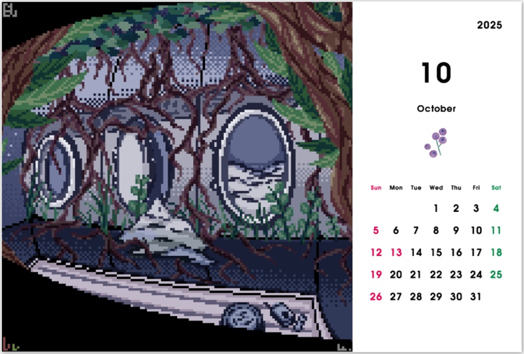 Blu's Original Desktop Calendar 2025