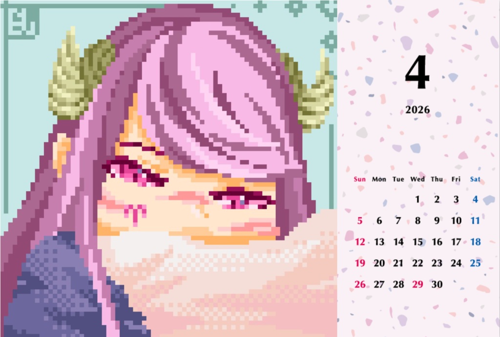 Blu's Original Desktop Calendar 2026