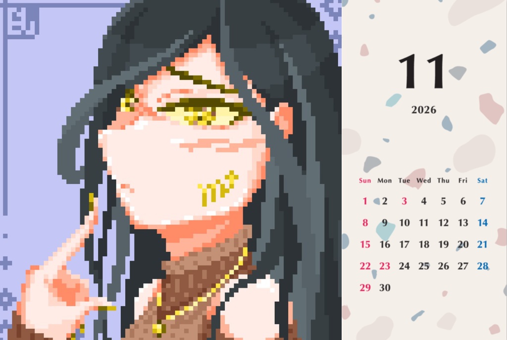 Blu's Original Desktop Calendar 2026