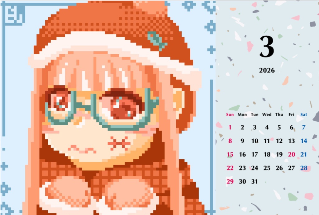 Blu's Original Desktop Calendar 2026