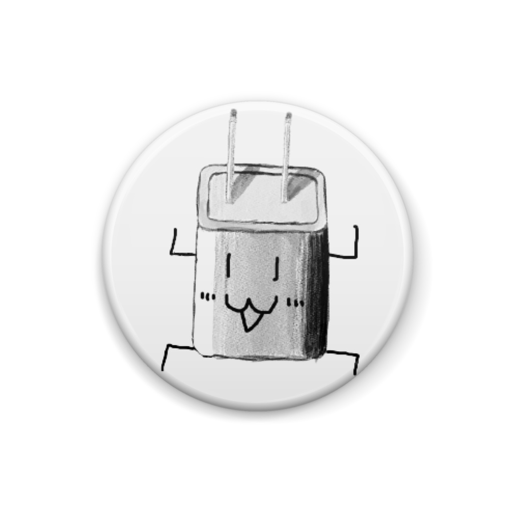 プラグ君 缶バッジ