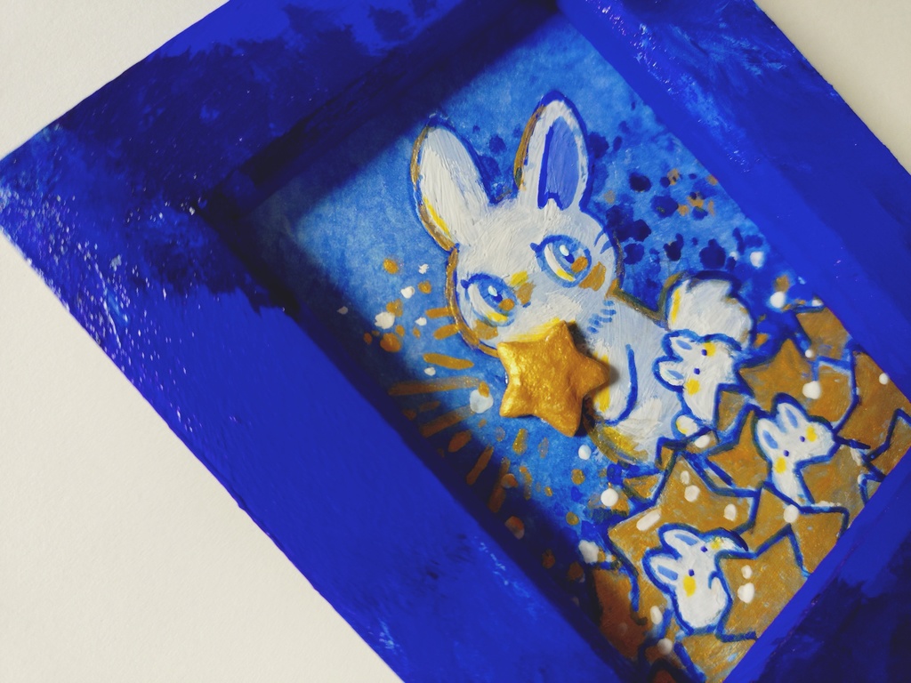 ミニ原画「ほしうさぎ」