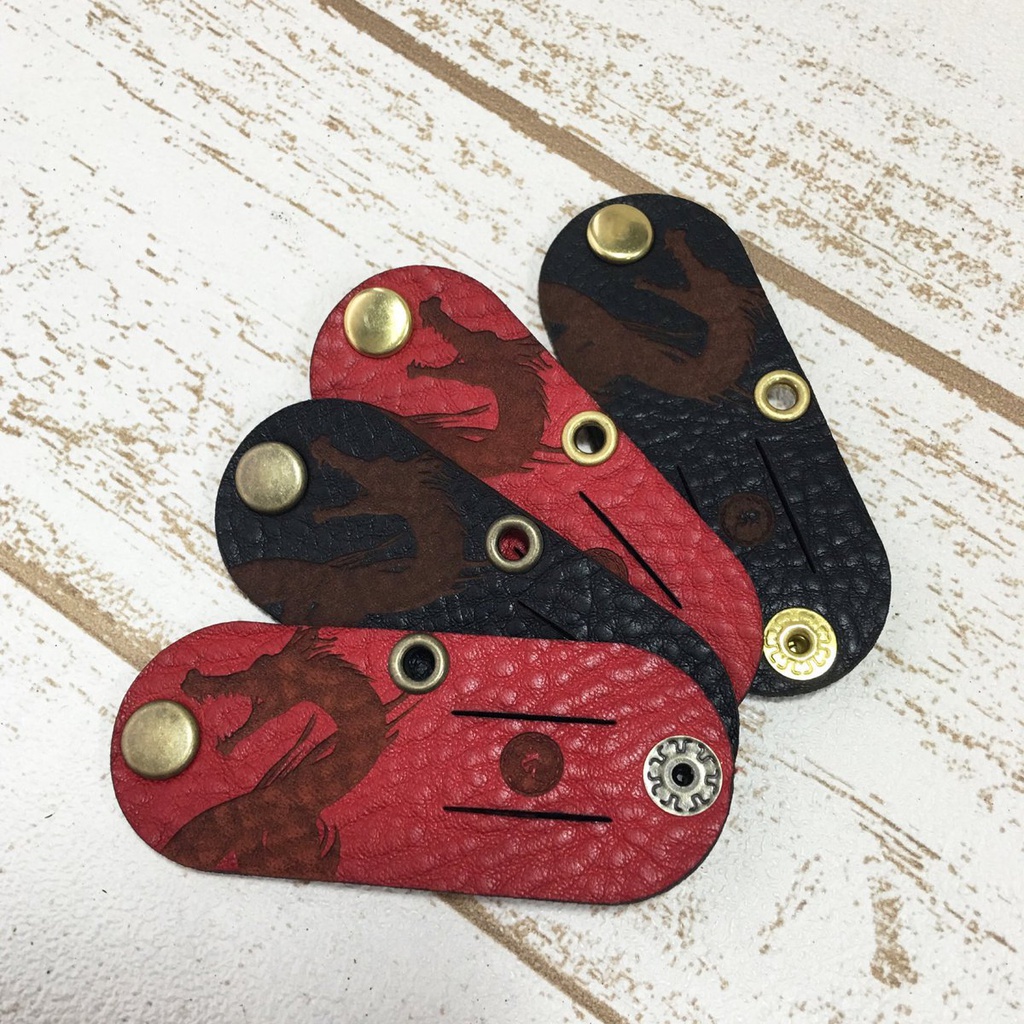 本革ケーブルクリップ(ハート型)