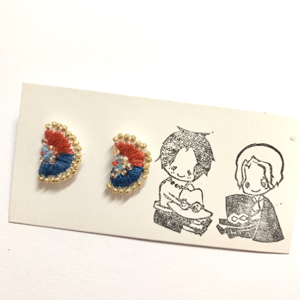 えさぼ刺繍ピアス