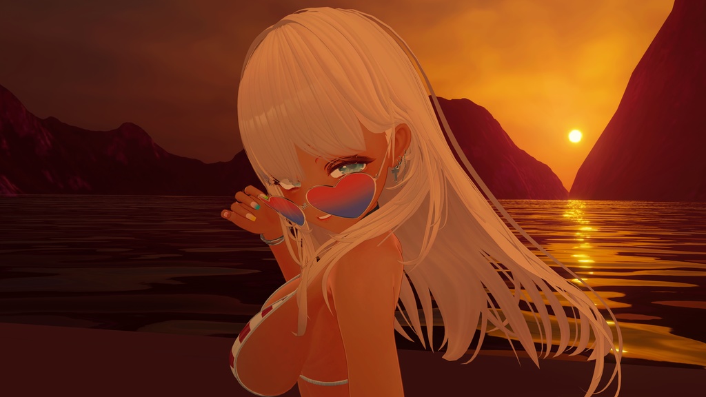 【MAで簡単導入】ハート型サングラス【マヌカ対応】