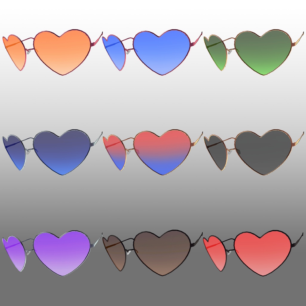 【MAで簡単導入】ハート型サングラス【マヌカ対応】