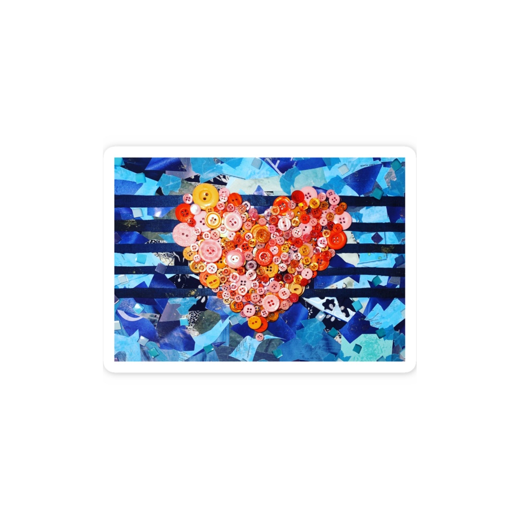 button_heart_ステッカー