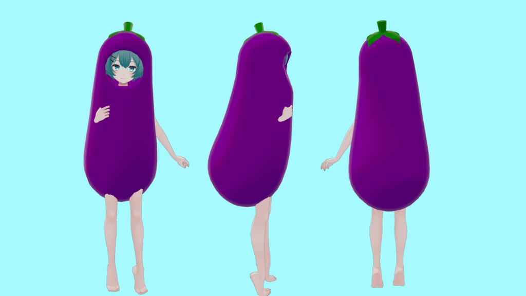 【3アバター対応】着ぐるみなすび【VRChat想定】