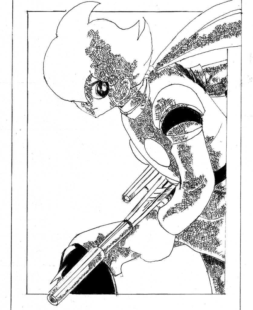 ファンアート・サイボーグ009、ぬりえ用紙（アナログ用）