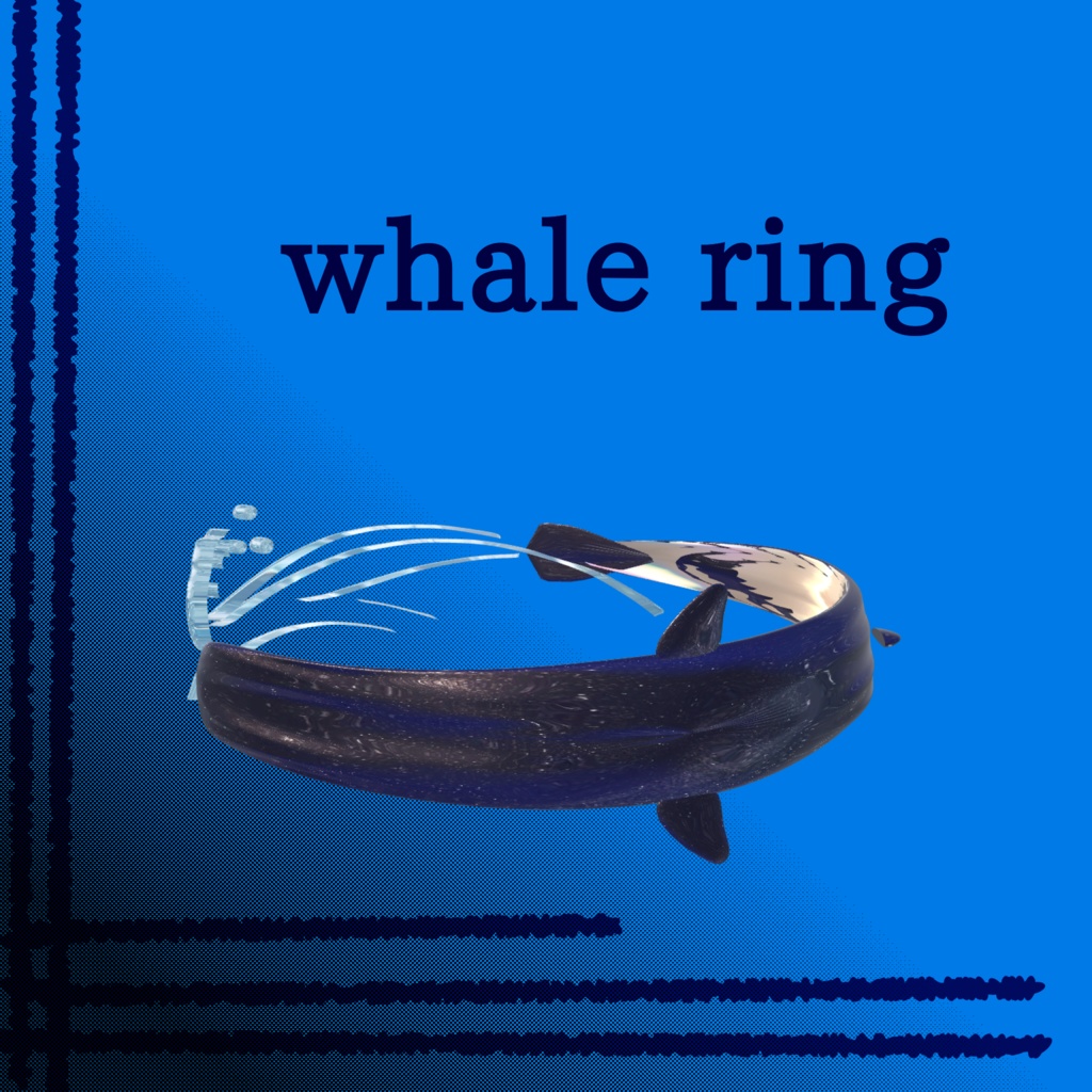 期間限定無料配布【VRChat】whale ring / クジラリング