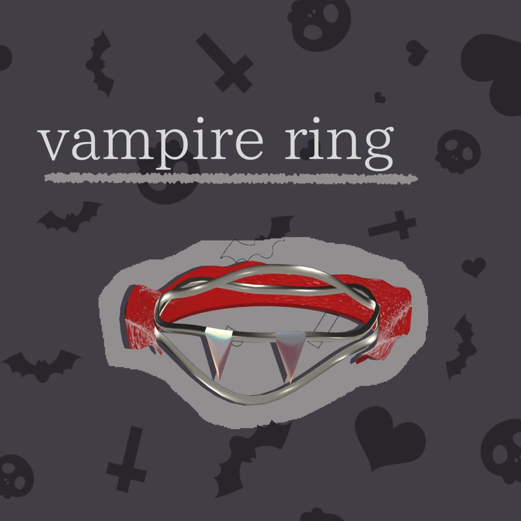 無料 free【VRChat】【ハロウィン/Halloween】vampire ring / 吸血鬼