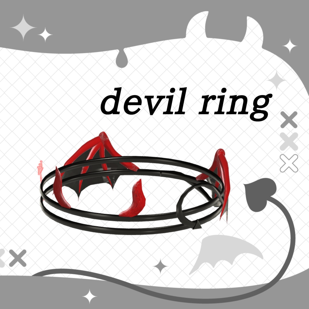 期間限定無料 free【VRChat】【ハロウィン/Halloween】devil ring / 悪魔