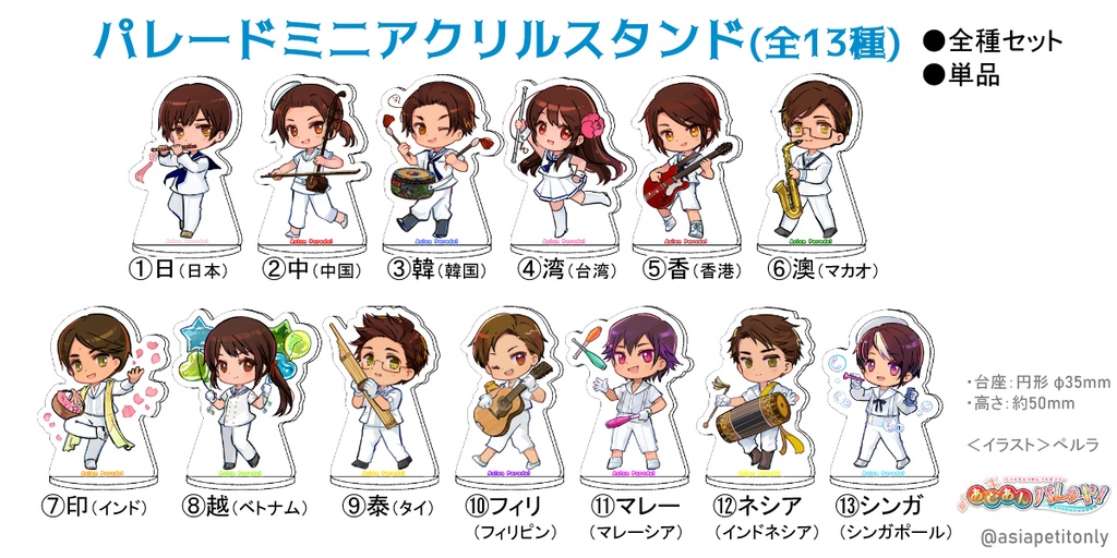 【あじパレ】 パレードミニアクリルスタンド
