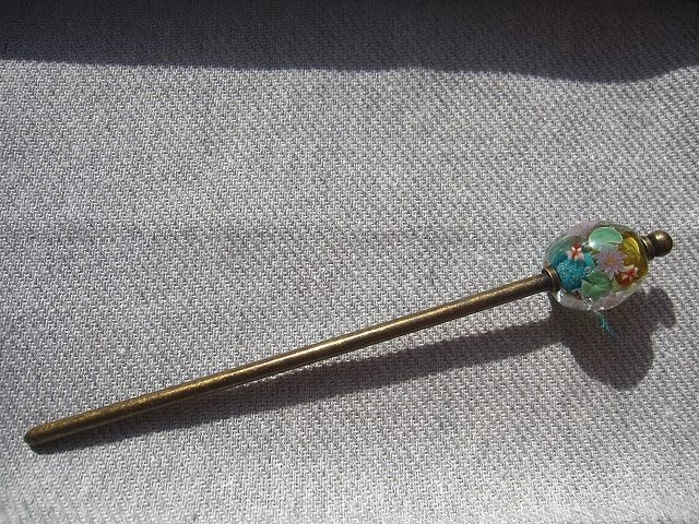 睡蓮と金魚の簪