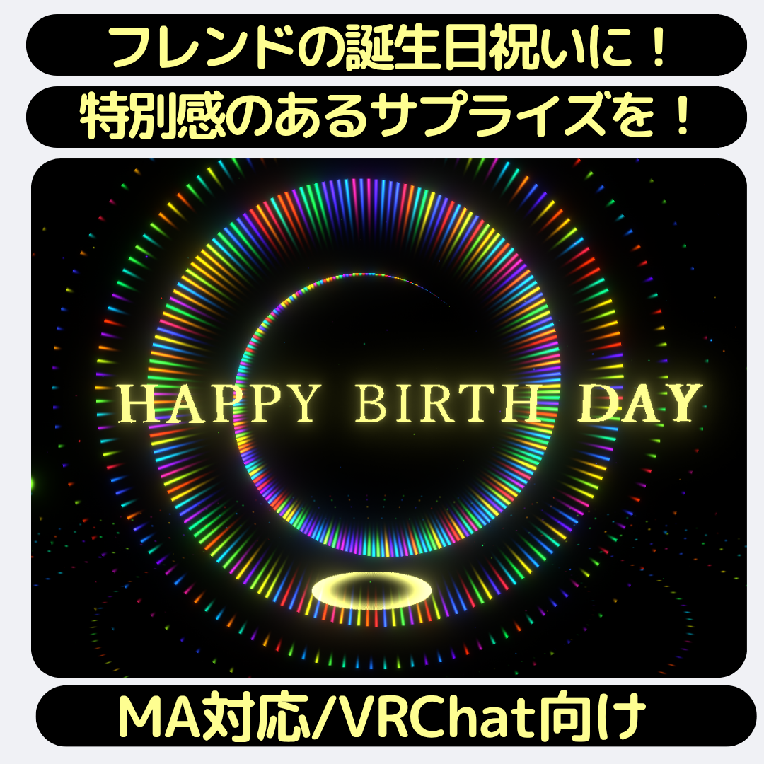 フレンドの誕生日祝いに！パーティクルライブ「Surprise」