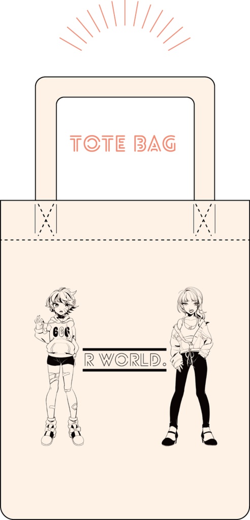 「R WORLD.」トートバッグ