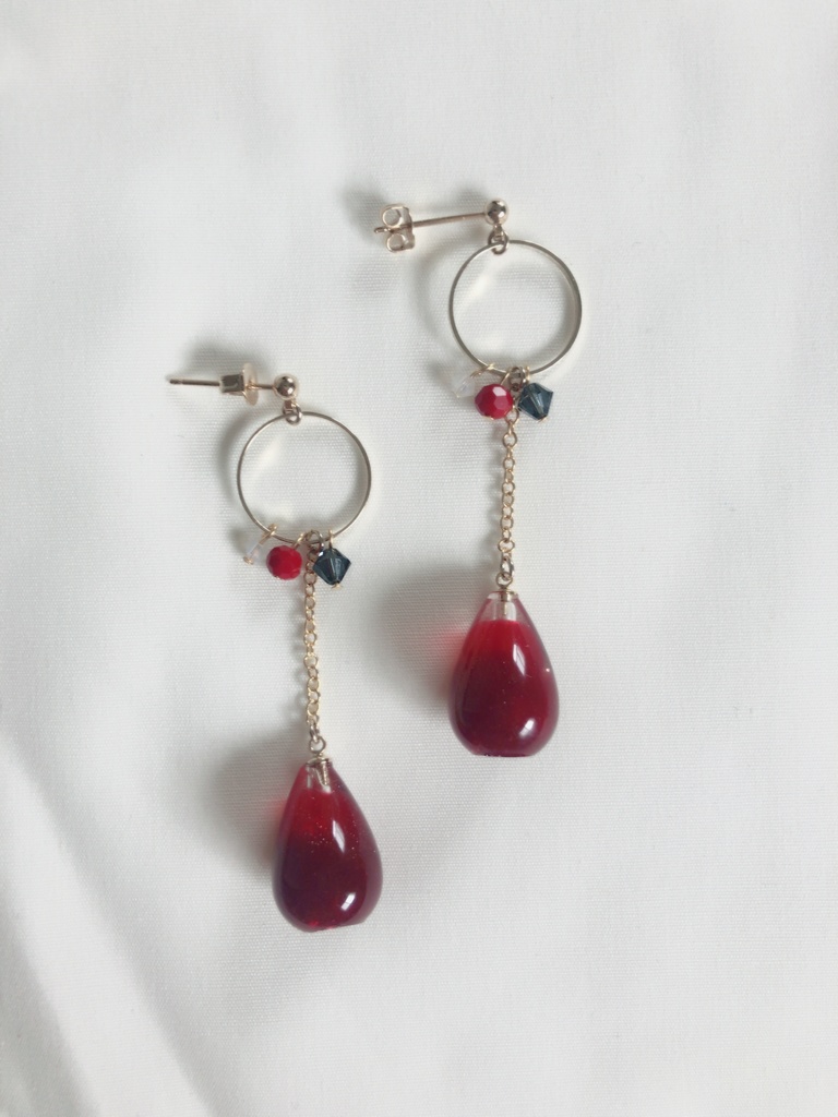 ハイキュー!!各校カラーしずくピアス&イヤリング