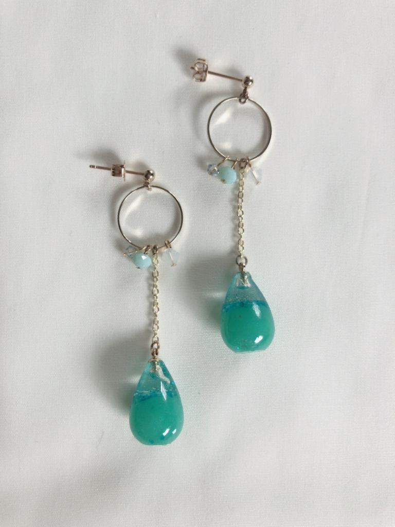 ハイキュー!!各校カラーしずくピアス&イヤリング