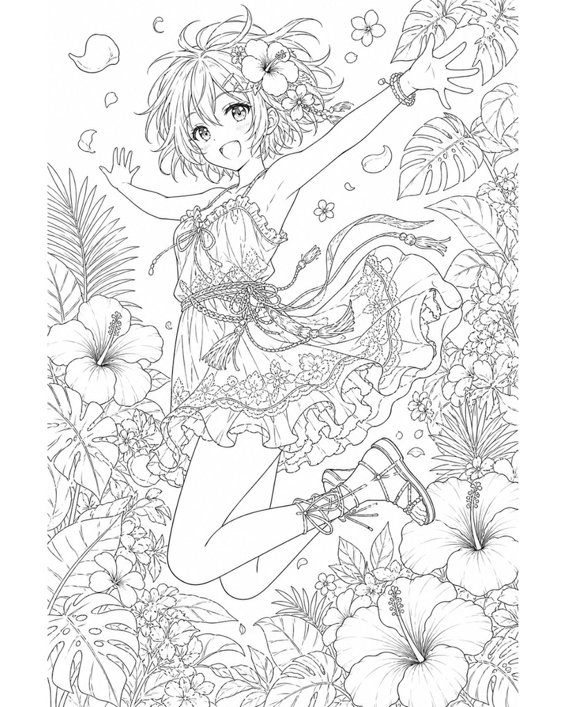 Elegant ANIME Coloring Book