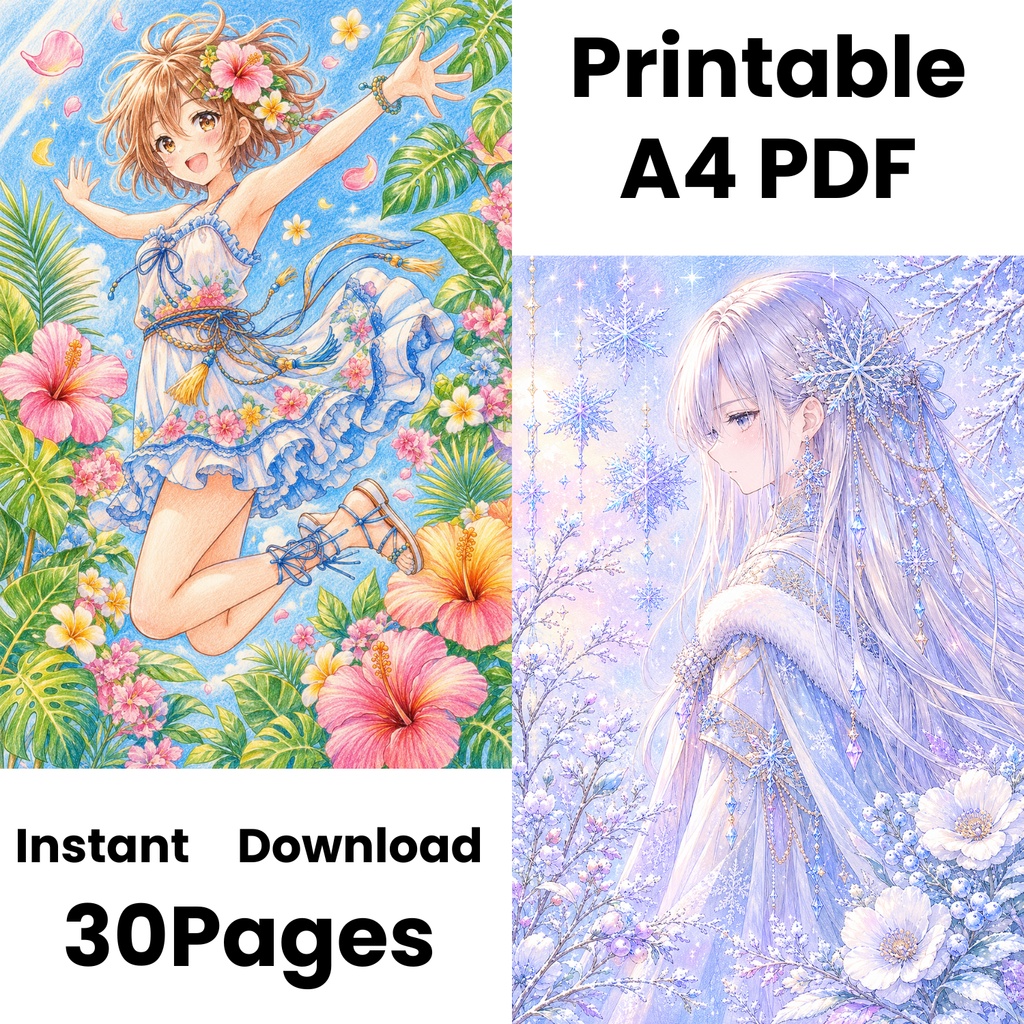 Elegant ANIME Coloring Book